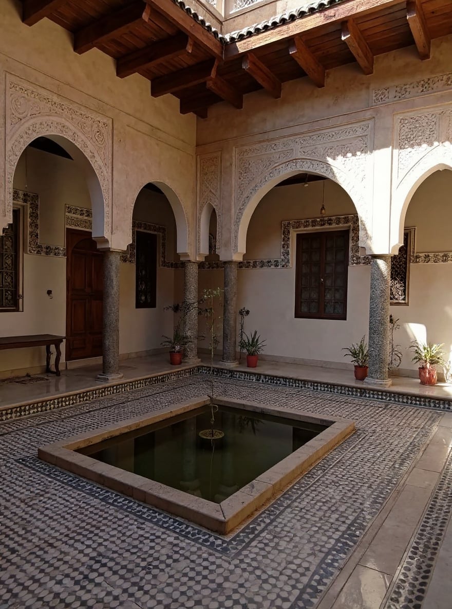 Riad à vendre à Michouar. 6 chambres agréables. Salon traditionnel